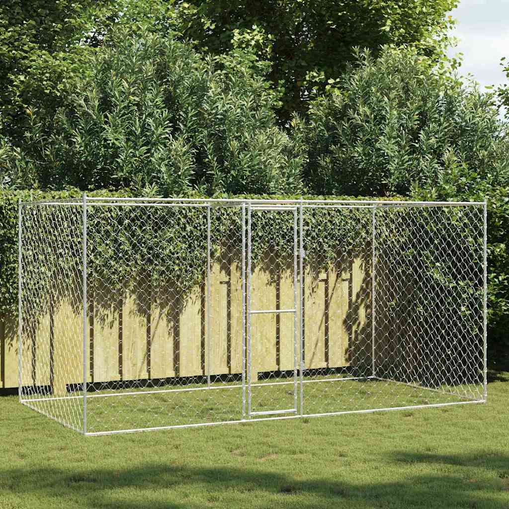 Hondenren – Puppyren – Hondenkennel – Omheining – Kennel – Gegalvaniseerd Staal – 4x2x2 Meter – Weerbestendig & Ruim Voor Grote Honden