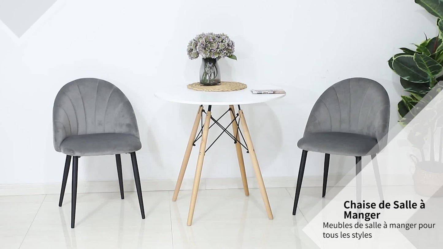 Eetkamerstoelen – Stoelen – Dining Chairs – Keukenstoelen – Velours Stoelen – Grijs Metalen Poten – Comfortabele Velvet Bekleding – Ergonomisch Design