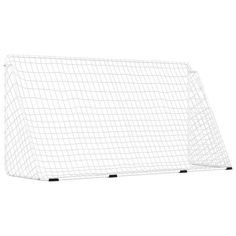 Wit Stalen Voetbaldoel – Voetbalgoal – Football Goal – Soccer Goal – Voetbalnet – 366x122x182 cm – Weerbestendig Staal