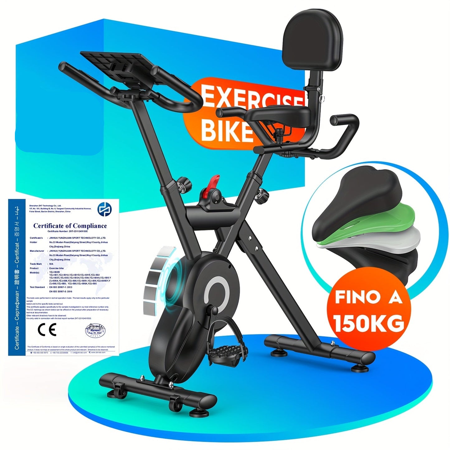 Fiets Trainer – Fietstrainer – Hometrainer – Indoorfietser – Bewegingstrainer – Magnetische Weerstand – Riemaandrijving – Stabiel IJzerframe – Antislip Basisplaat