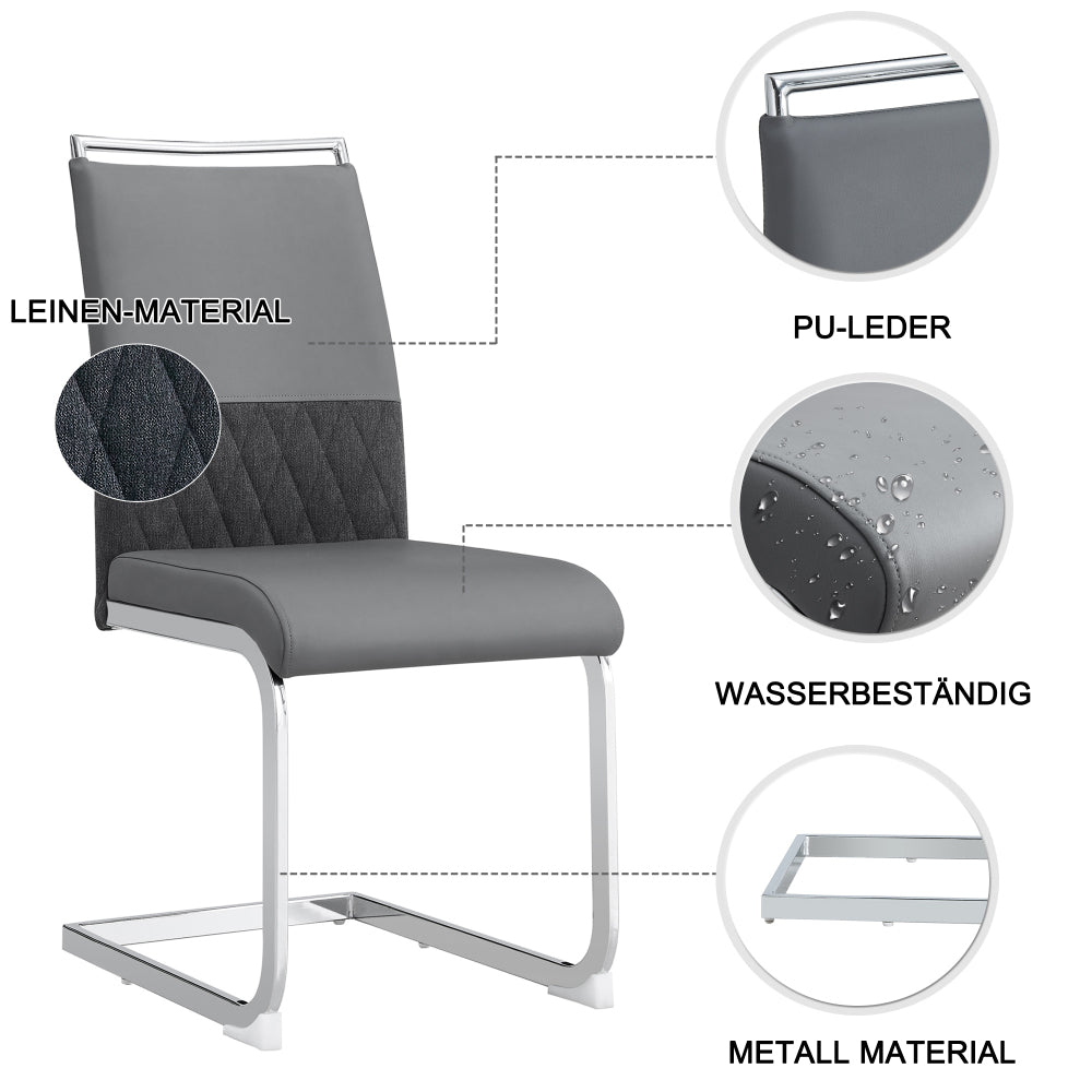 Opbergkast – Dressoir – Kast – Bergmeubel – Kastenwand – Zwart – Modern Design – Verstelbare Planken – Hoogwaardig MDF Metalen Poten