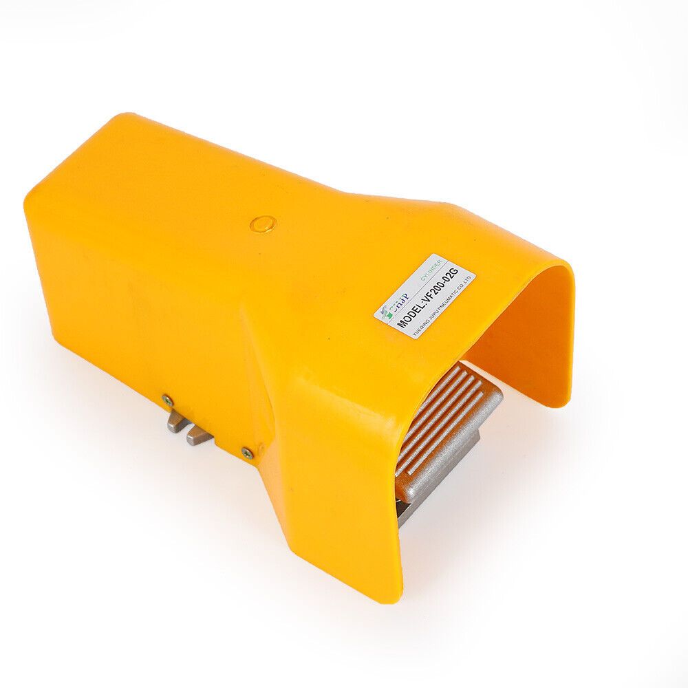 Pneumatisch Voetschakelaarventiel – Voetpedaalklep – Voetbediening – Snoerschakelaar – Voetschakelaar – Aluminiumlegering – 5 Wegen 2 Posities – 1/4" NPTF Aansluiting – Geel