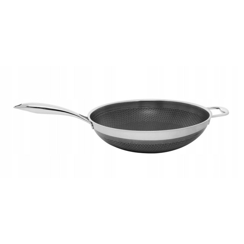 Wok with Lid, Cohersen Black Cube, 32cm, 5.1L, Non-Stick Coating