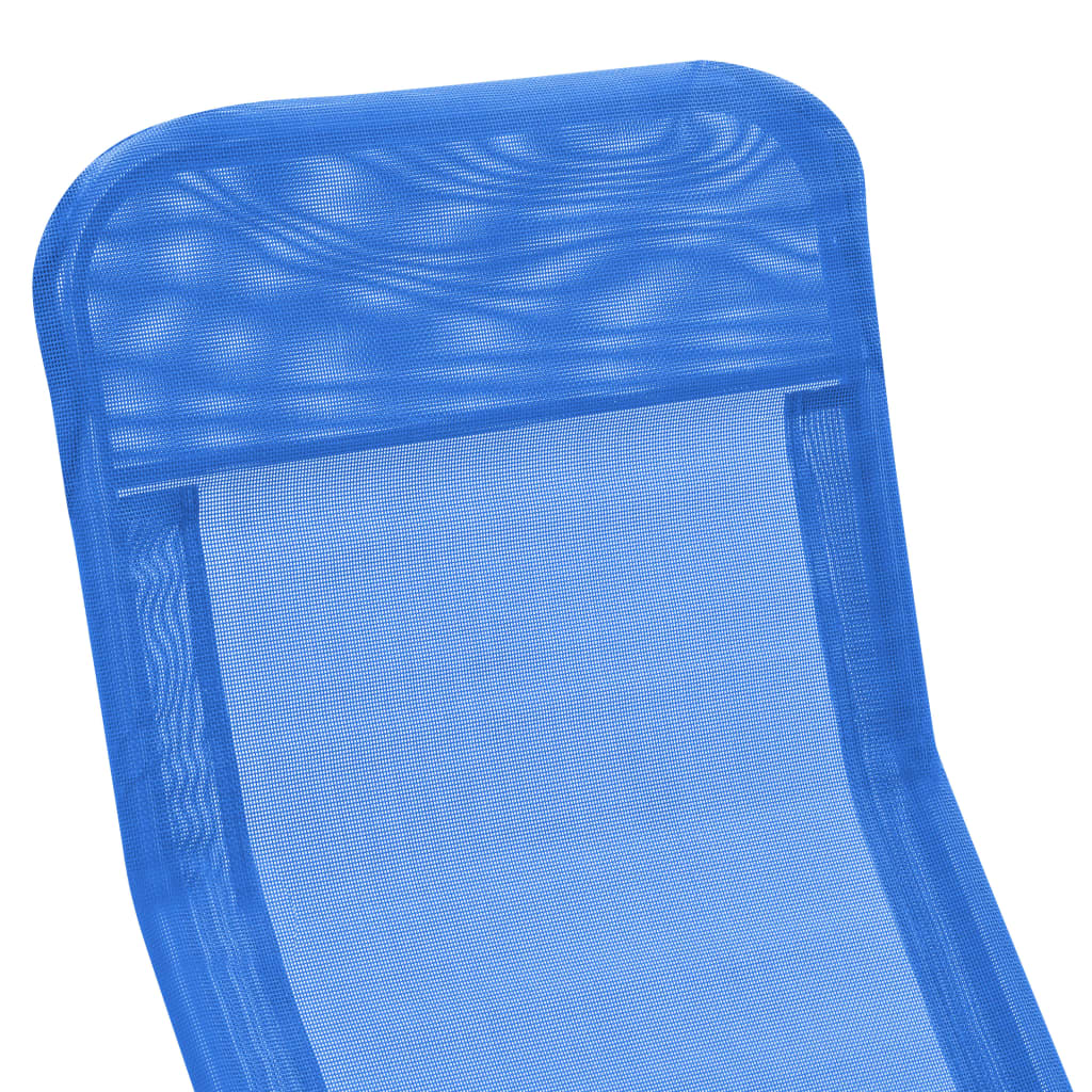 2 Vouwbare Ligstoelen – Tuinstoelen – Strandstoelen – Relaxstoelen – Verstelbare Rugleuning – Gepoedercoat Staal