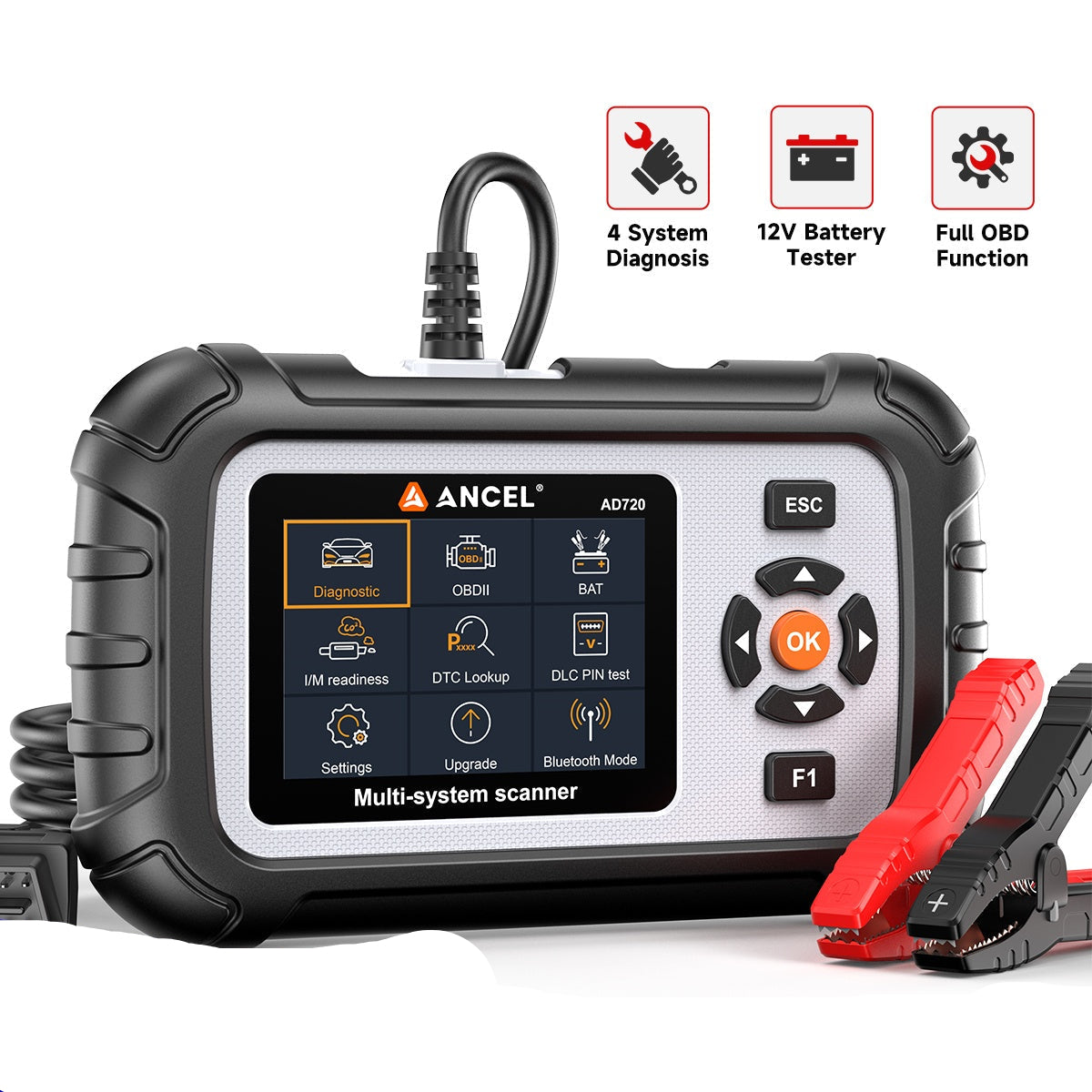 OBD2 Autodiagnose Tool – Auto Scanner – Motor Diagnosetester – Foutcode Uitlezer – Diagnosesysteem – Touchscreen Android – Gratis Levenslange Updates
