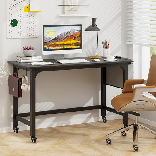 Rollend Bureau – Mobiel Bureau – Computertafel – Werkplek Op Wieltjes – Mobiele Werkplek – 48 Inch Werkblad – Inclusief Opbergtas