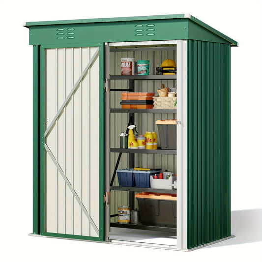 Tuinhuisje – Tuinschuur – Berging – Tuinberging – Metalen Gereedschapsschuur – Gegalvaniseerd Staal – 180x162x95 cm – Verwijderbaar & Weerbestendig