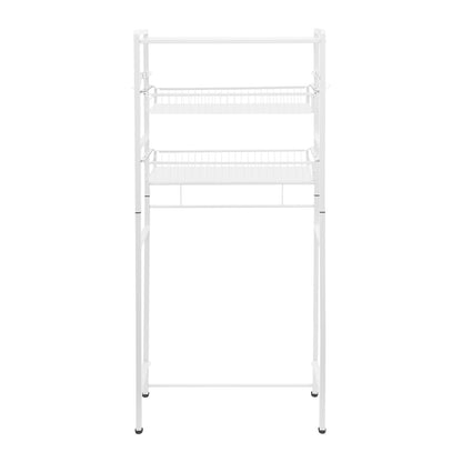 3-Tier Iron Laundry Room Storage and Organizer Standing Shelf | White, Multipurpose Use, GDRASUYA10 Brand, Floor Mounted, Utility Racks