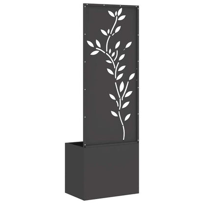 Grote Zwarte Metalen Bloempot – Outdoor Plantenbak – Balkon Bloembak – Moderne Tuinbak – Verticale Plantenbak – Duurzame Metaalconstructie – 50x140 cm Space-Saving Design