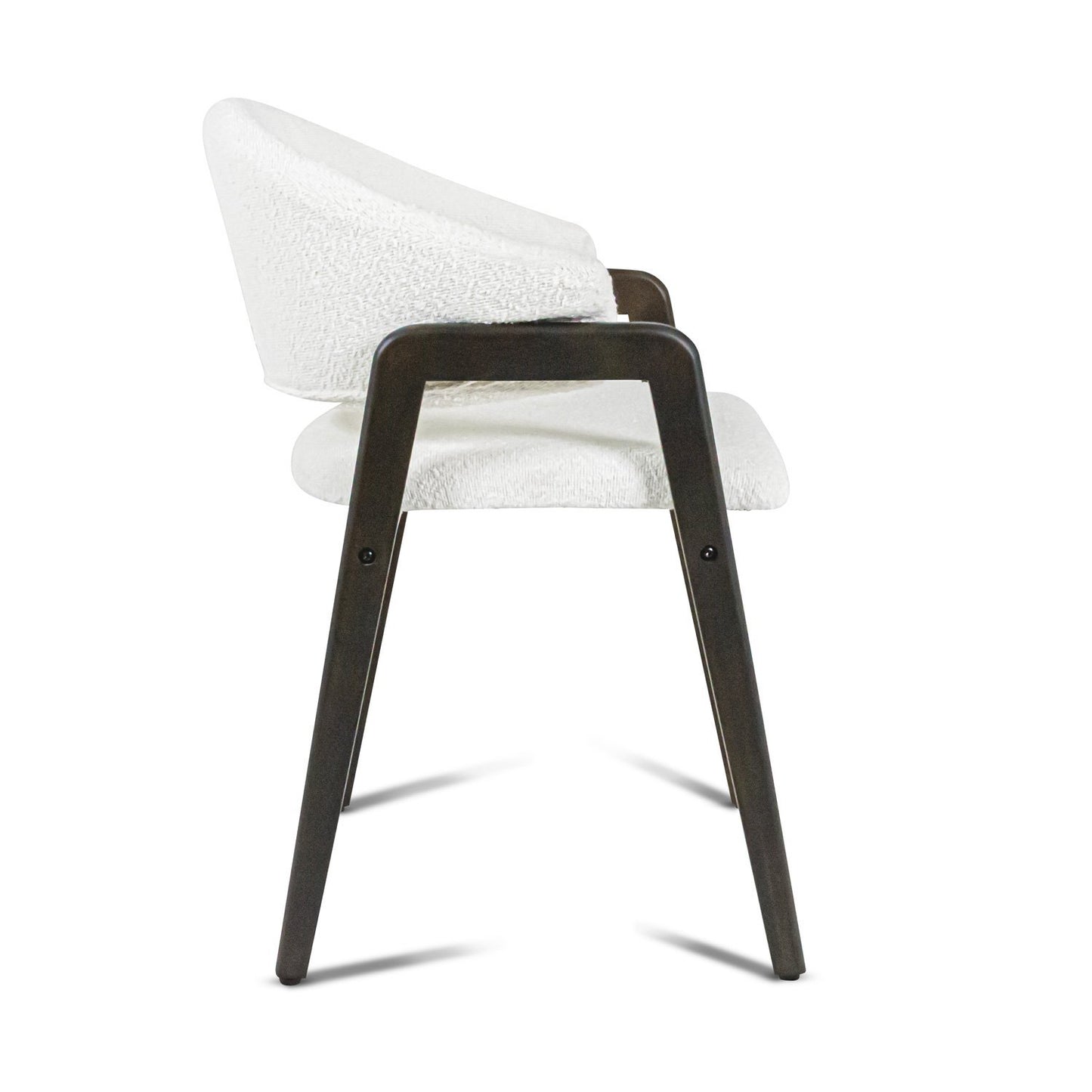 Fauteuil – Armstoel – Stoel – Loungestoel – Zetel – Massief Parawood – Vlekbestendige Bouclè Bekleding