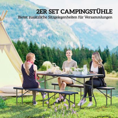 Campingbank – Outdoor Bank – Kampeerbank – Tuinbank – Picknickbank – Draagvermogen 240 kg – Lichtgewicht & Robuust A-frame