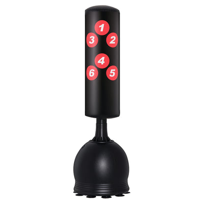 Bokszak – Boksmachine – Boksbal – Bokspaal – Boksstoel – Staand – 165 cm Hoog – Robuust IJzerframe Met Zuignapvoet