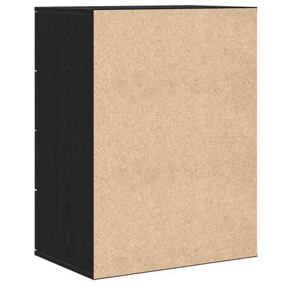Sideboard met lade Zwart eikenwood 60 x 39 x 80cm Edited wood Practical and removable