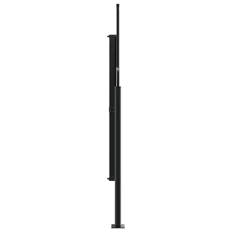 Retractable Windshield 180x600cm with Removable Temporary Outdoor Privacy Screen - 81- Light Blocking, Durable Fabric, Weather-Resistant for Patio, Garden, Poolside (Black/White), Patio Decor, Pergola Compatible, Easy Install