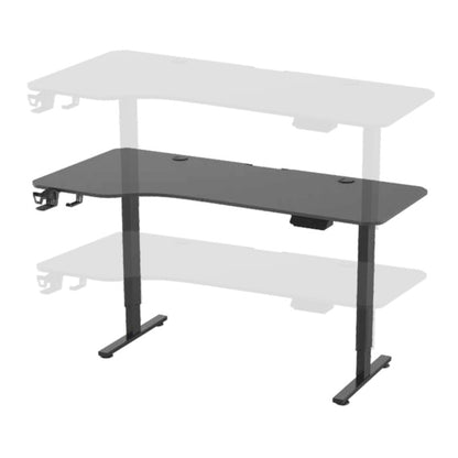 Verstelbaar Bureau – Zit-Sta Bureau – Elektrisch Bureau – Ergonomisch Bureau – Wit 140x60 cm – Traploos Verstelbaar 72-117 cm – Geheugenfunctie