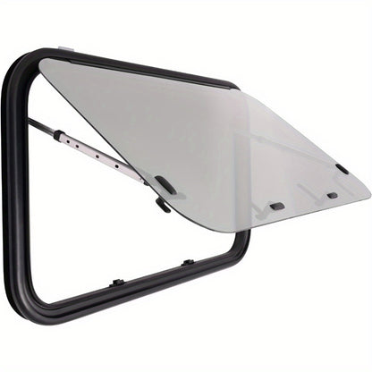 Caravanraam – Camperraam – Uitschuifraam – Schuifraam – Ventilatieraam – Aluminium Frame – 90x55 cm – Gehard Glas – Insectenhor – Eenvoudige Montage