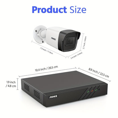 Beveiligingscamera Systeem – Camerabewaking – Bewakingscamera – CCTV Set – Surveillance Set – 8 Kanaals PoE – 5MP Super HD – Motion Detection 2.0 met Mens- & Voertuigherkenning
