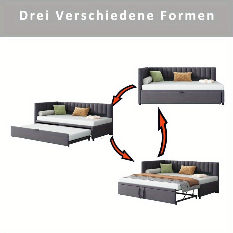 Slaapbank – Bedbank – Logeerbed – Sofa – Bedbank – Ruimtebesparend Design – Luxe Velvet 180x200 cm