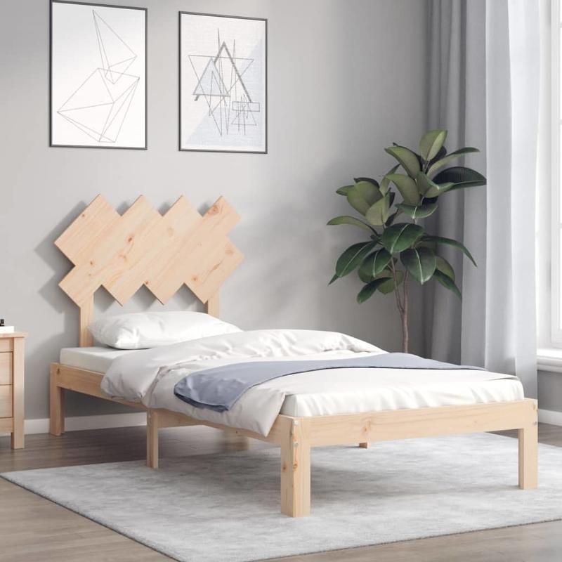 Solid Wood Bed with Kopfteil Practical Removable