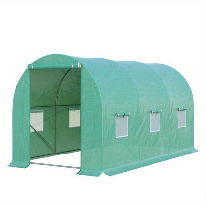 Kweekkas – Serre – Plantenkas – Groeikas – Zaailingenkas – 395x195x190 cm – 6 Ventilatieramen – Boogvormige Stevige Constructie