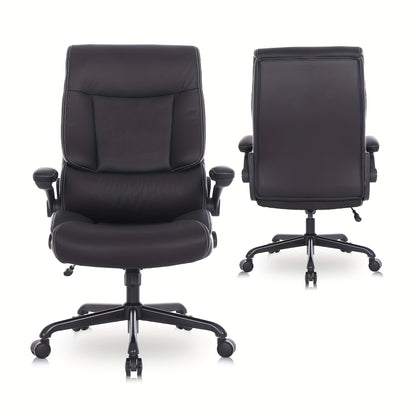 Ergonomische Bureaustoel – Grote Bureaustoel – Zware Bureaustoel – Bureau Stoel – Comfortabele Werkstoel – Zwart – Memory Foam Zitting – Max 226,8 kg Belastbaar