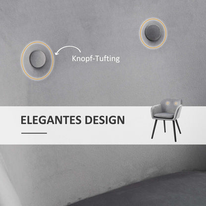 Eetkamerstoelen – Stoelen – Dining Stoelen – Keukenstoelen – Velours Stoelen – Set Van 2 – Fluweelachtige Bekleding – Beukenhouten Poten
