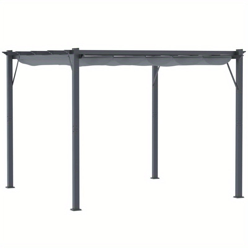 Tuinkamer – Pergola – Tuinpaviljoen – Overkapping – Partytent – Aluminium Frame – Verstelbaar Schuifdak 3x3m – Weerbestendig & Lichtgewicht