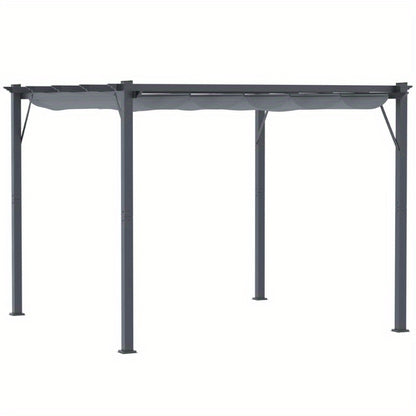 Tuinkamer – Pergola – Tuinpaviljoen – Overkapping – Partytent – Aluminium Frame – Verstelbaar Schuifdak 3x3m – Weerbestendig & Lichtgewicht