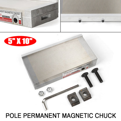Permanente Magneethouder – Magnetische Chuck – Magneetplaat – Magneetchuck – Werkstukhouder – Compact 25,4x12,7 cm – Fijne Poolafstand 2 mm – Sterke Krachtige Grip