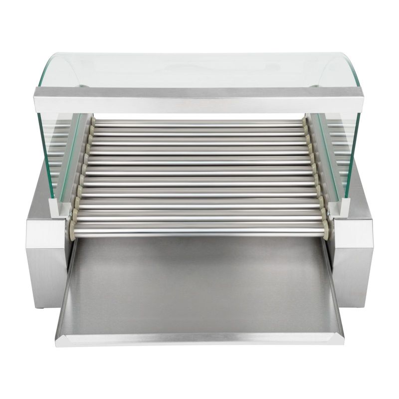 Roller Grill with a Cover, Roller Grill Heater for Steamers, 11 Rollers