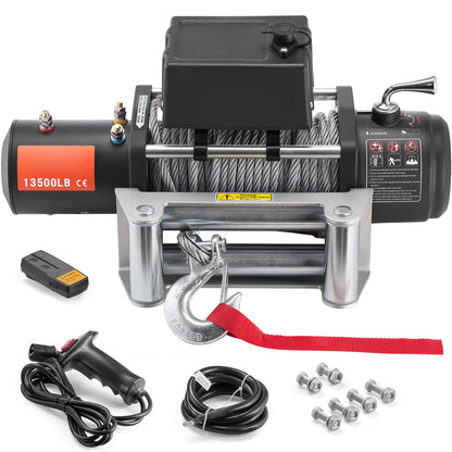 Elektrische Kabellier – Elektrische Lier – Kabelwinch – Motorlier – Offroad Lier – 12V 6123 Kg Trekvermogen – Afstandsbediening