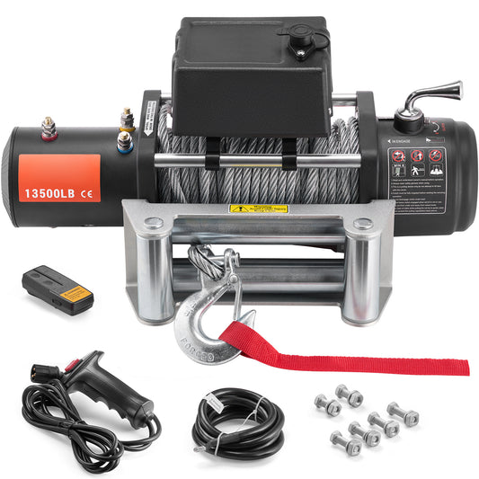 Elektrische Kabellier – Elektrische Lier – Kabelwinch – Motorlier – Offroad Lier – 12V 6123 Kg Trekvermogen – Afstandsbediening