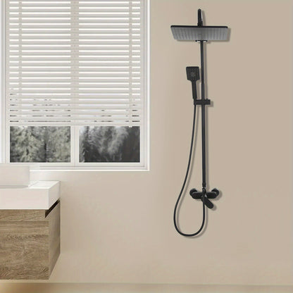 Badkraan – Badmengkraan – Douchekraan – Handdouche – Thermostaatkraan – Waterbesparend – Mat Zwart Met Chroom