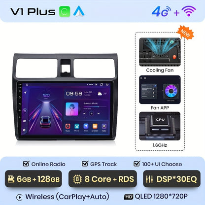 Autoradio – Multimediaspeler – Smart Radio – 2-DIN Autoradio – Multimedia Systeem – 10 Inch Touchscreen – 4G Internet – Android Auto & CarPlay