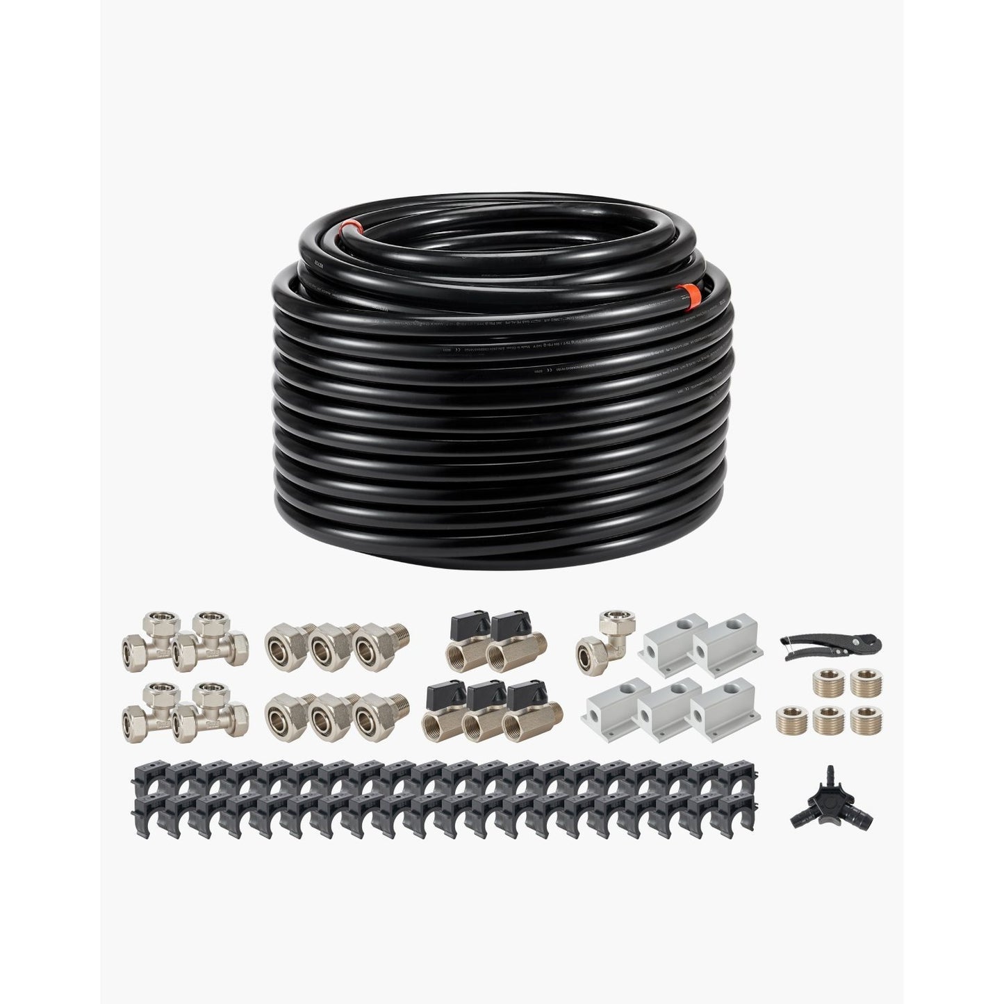 Compressorslang – Persluchtslang – Luchtslang – Spiraalslang – Compressorslangset – 3/4" x 200 voet – HDPE-Aluminium Drie-Lagen – Werkdruk tot 13,8 bar
