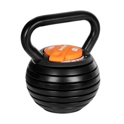 Verstelbare Kettlebell – Gewichtsketel – Halter – Gewichtszak – Krachttraining – Gietijzer Materiaal – Antislip Basis – 3,5 tot 18 kg Gewicht