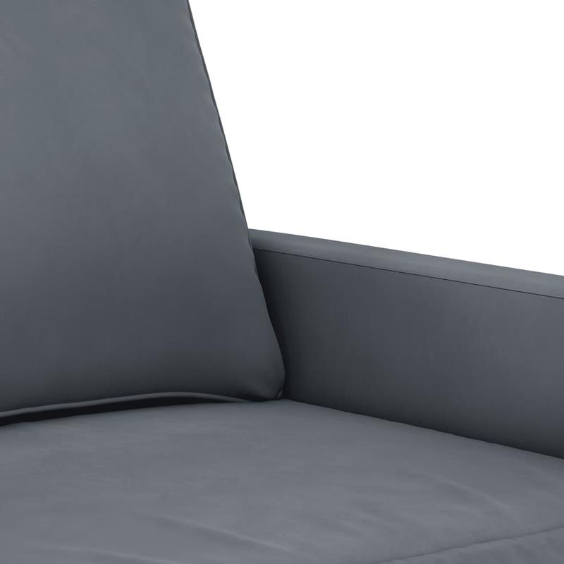 Bankstel – 2-Zitsbank – Slaapbank – Hoekbank – Zetel – Donkergrijs Velours – Compact 140 cm – Hardhouten Frame