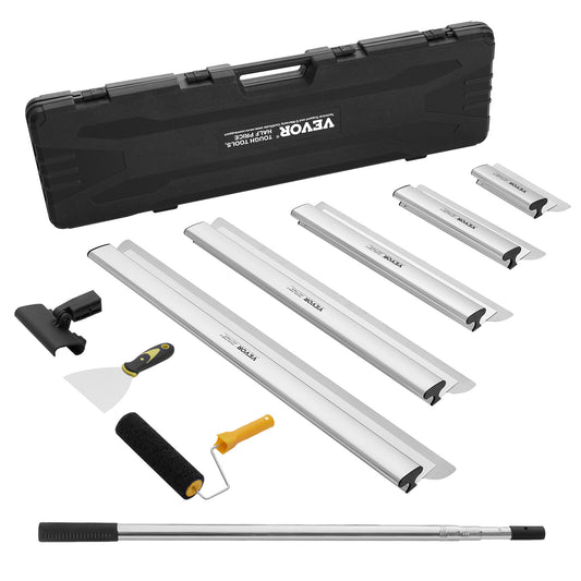 Plamuurmes – Plamuurmessen – Spatel – Vlakspatel – Afwerkmes – RVS Bladen 0,5 mm – Verstelbare Telescopische Steel 86-207 cm