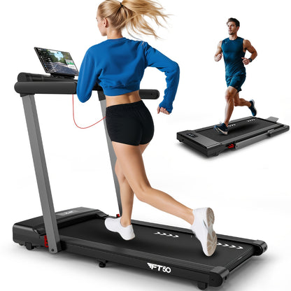 1 VOWVIT 3-in-1 Home Treadmill | High Performance up to 12 km/h, Dual LED Display, 12 Programs, Remote Control, Foldable, APP-Compatible, Aluminum Alloy, Power Supply 220V-240V, Without Battery