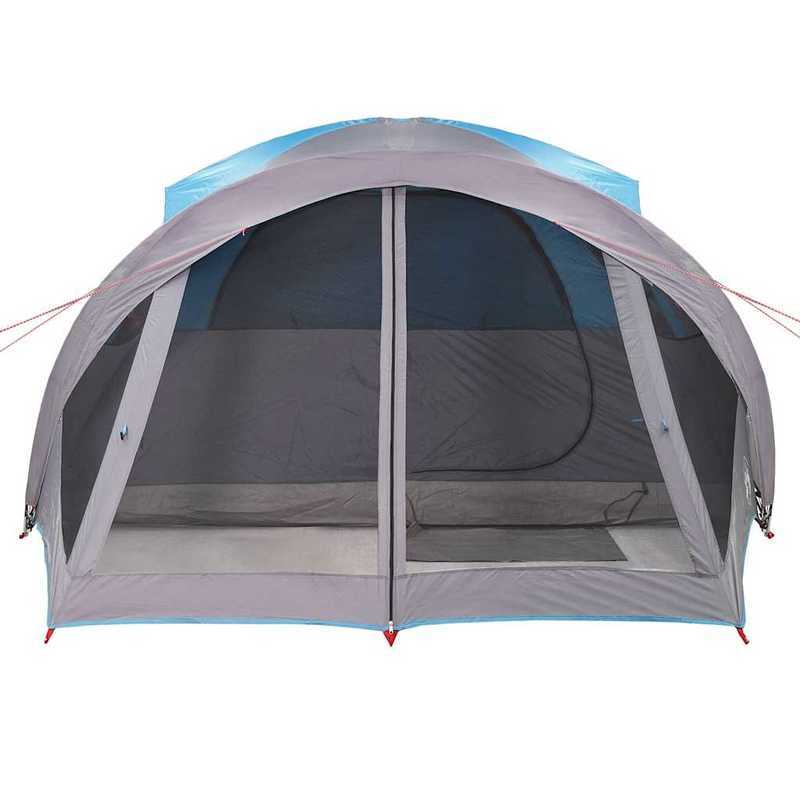 Speeltent – Kindertent – Speelhuisje – Kampeertent – Familietent – Voor 6 Personen – Waterafstotend Polyester – Stevige Glasvezelstokken – Blauw