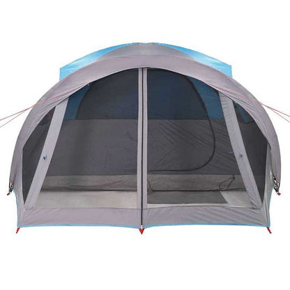 Speeltent – Kindertent – Speelhuisje – Kampeertent – Familietent – Voor 6 Personen – Waterafstotend Polyester – Stevige Glasvezelstokken – Blauw