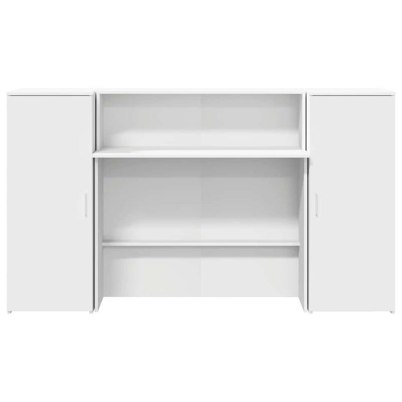 Receptiebalie – Balie – Ontvangstbalie – Ontvangsttafel – Balie Wit – Houten Constructie – Groot Werkblad 180x50 cm