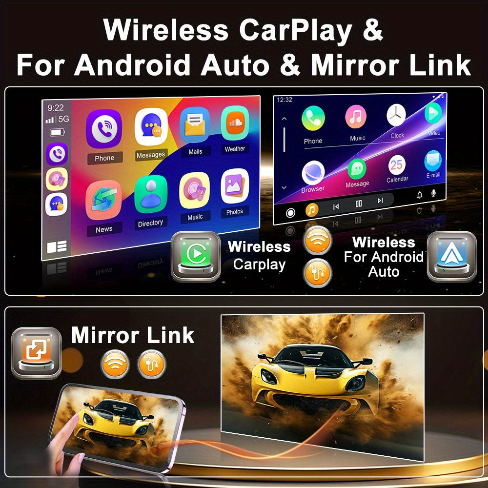 Autostereo – Autoradio – Multimedia Systeem – Double Din – Carplay Android Radio – 7-Inch Touchscreen – Android 15 OS – 6GB RAM 128GB Opslag