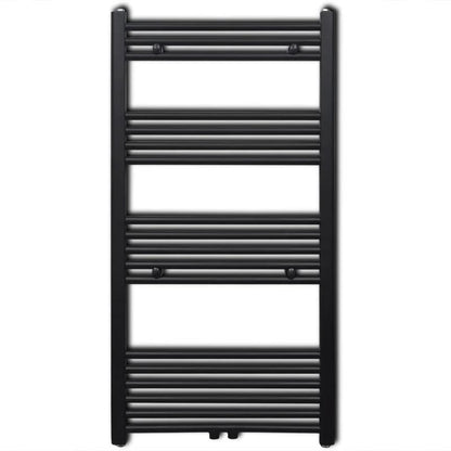 Handdoekradiator – Designradiator – Badkamerradiator – Handdoekdroger – Wandradiator – Mat Zwart – 600x1160 mm – Duurzaam Stevig Materiaal