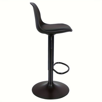 Barkruk – Barstoel – Barstoelen – Keukenstoel – Barmeubel – Verstelbare Zithoogte – Draaibare PU Leren Zitting – Set van 4 – Met Stalen Onderstel – Modern Design