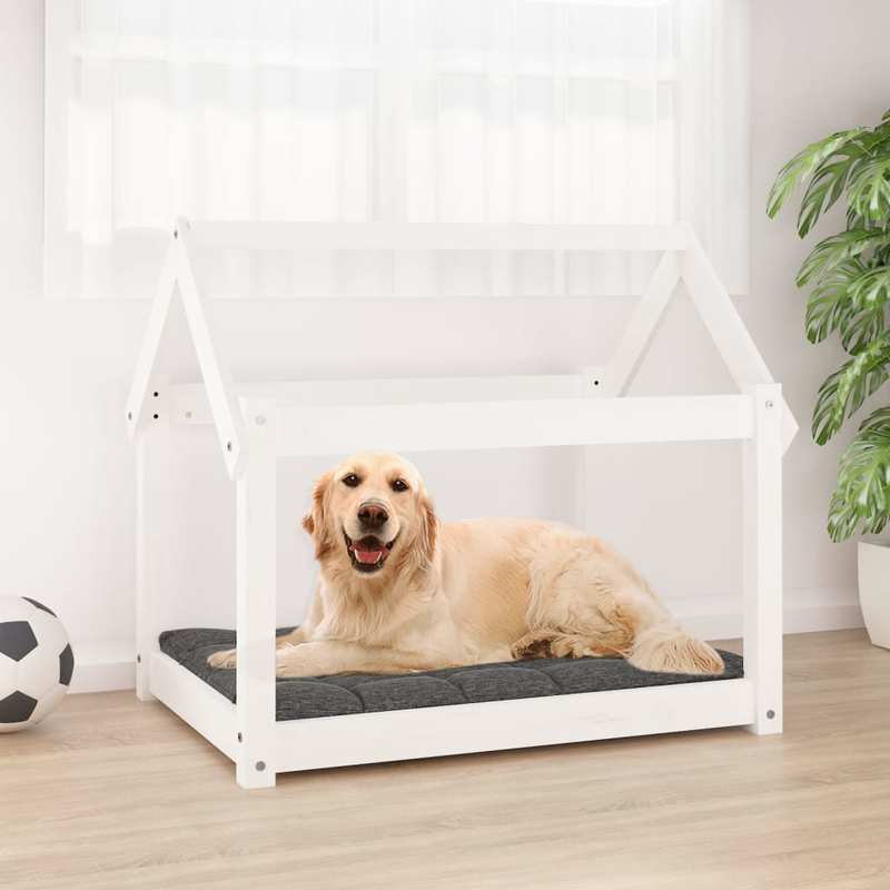 White Dog Bed 81x60x70cm Spacious and Transparent Clean and Beautiful Comfortable and Breathable Sturdy and Durable Versatile for Home Suitable for Small-Medium Dogs, Dog Bed Cosy, Extra Large Dog Beds, Elevated Pet Bed, Heav