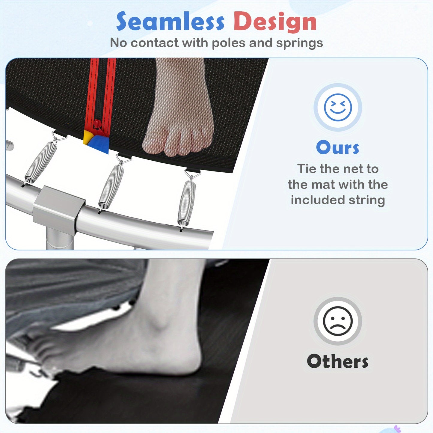 Trampoline – Springmat – Kindertrampoline – Tuintrampoline – Veiligheidsnet – Ronde Trampoline – Stevig Frame met Ladder – Veerkussen & Windbestendig
