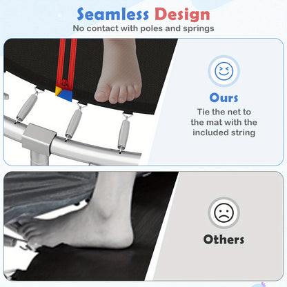 Trampoline – Springmat – Kindertrampoline – Tuintrampoline – Veiligheidsnet – Ronde Trampoline – Stevig Frame met Ladder – Veerkussen & Windbestendig