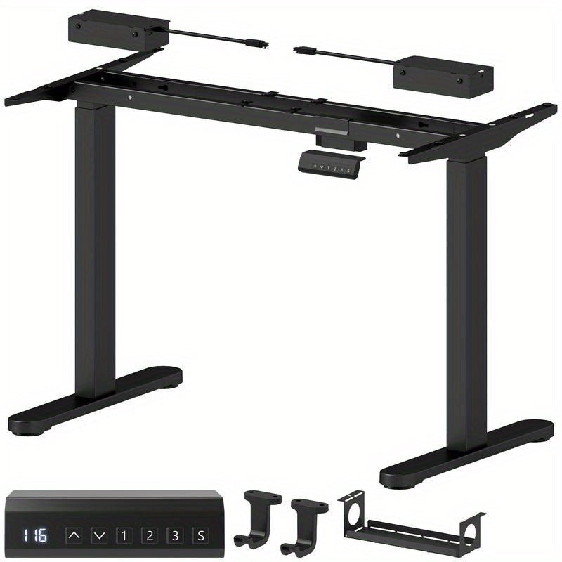 Verstelbaar Zit-Sta Bureau – Hoogteverstelbaar Bureau – Sta Bureau – Zitbureau – Elektrisch Bureau – Geheugenfunctie – Robuust Stalen Frame