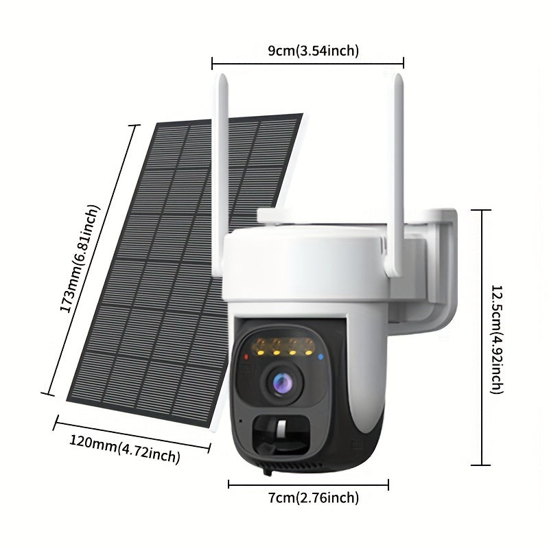 Draadloze Beveiligingscamera – Buitencamera – Wifi Camera – Veiligheidscamera – 360° Draaibaar – 3MP Beeld – Kleurennachtzicht